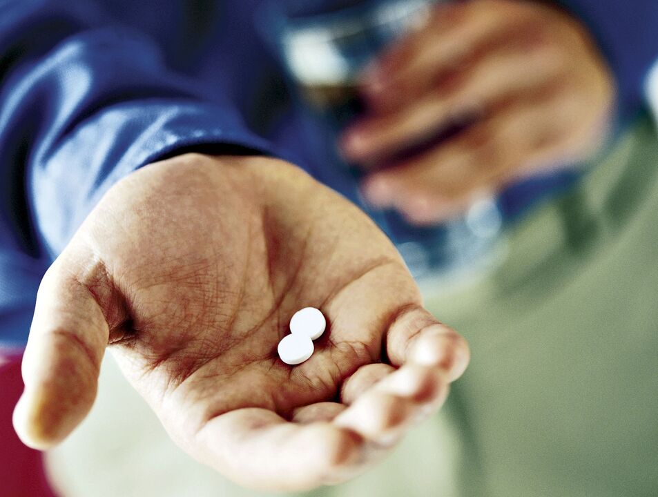 Pastillas para el dolor en las articulaciones de los dedos.